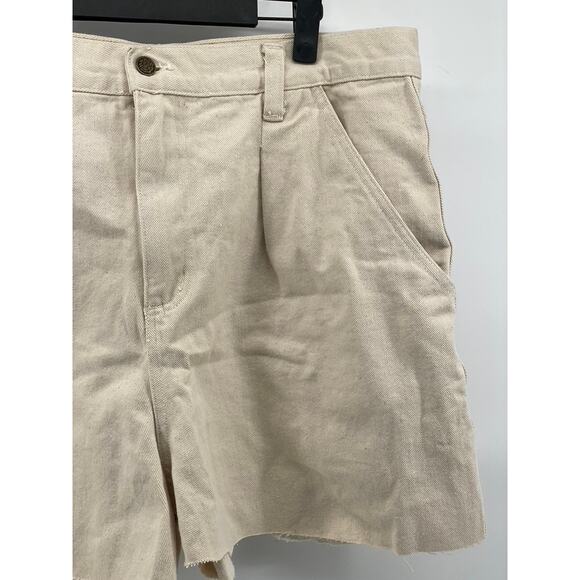 WALKER WEAR Men's Beige Four-Pocket Raw-Hem Chino Shorts SZ 34 - Picture 3 of 10